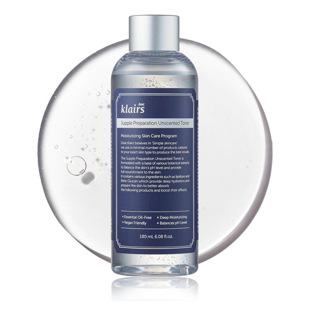 NEW KLAIRS Supple Preparation Unscented Toner 6oz Lightweight Alcohol Oil-Free